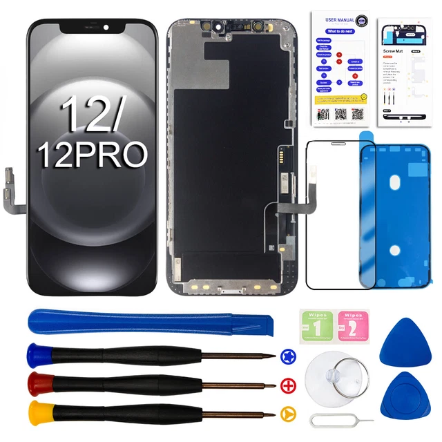 Écran LCD Noir Pour Huawei P20 - Modèles EML-L09/L22/L29 - Comprend Outils, Adhésif Et Verre - Neuf