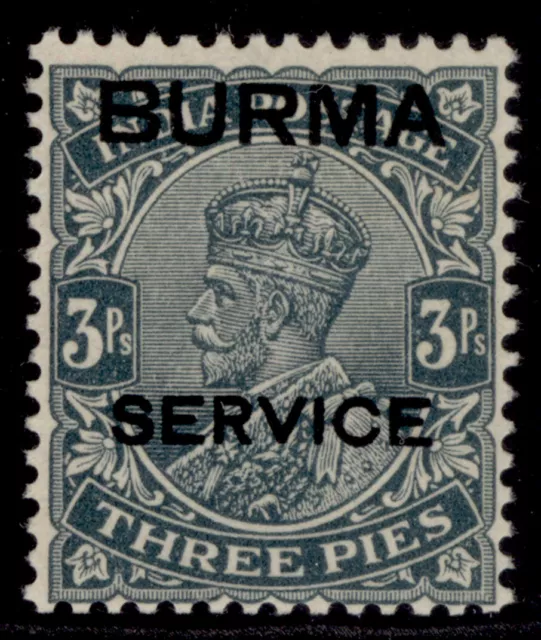 BURMA GVI SG O1, 3p slate, M MINT.