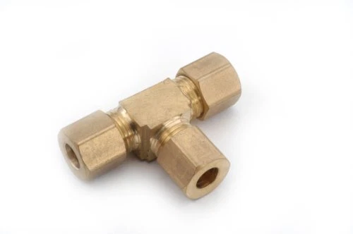 Metals 00064-0202 Brass Compression Tube Fitting, Tee, 1/8" x 1/8" x 1/8" Tub...