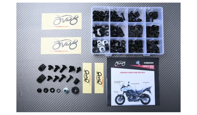 Motorrad Verkleidungsschrauben Set 177-teilig - Für Kawasaki Z900, Z750, Z800, Z650, Z1000, ER6N