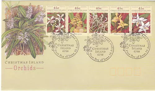 1994 Christmas Island Orchids FDC - Christmas Island Pictorial PMK