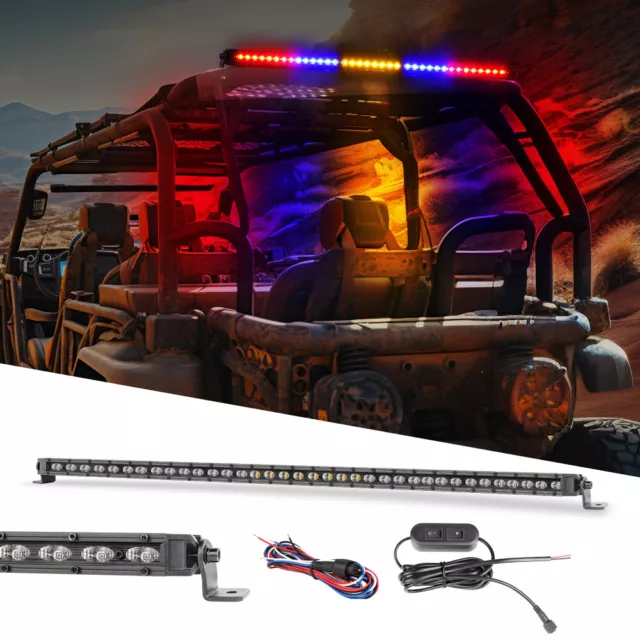 38.5inch Rear Chasing UTV LED Light Bar For Polaris Ranger XP 900 1000 Full Size