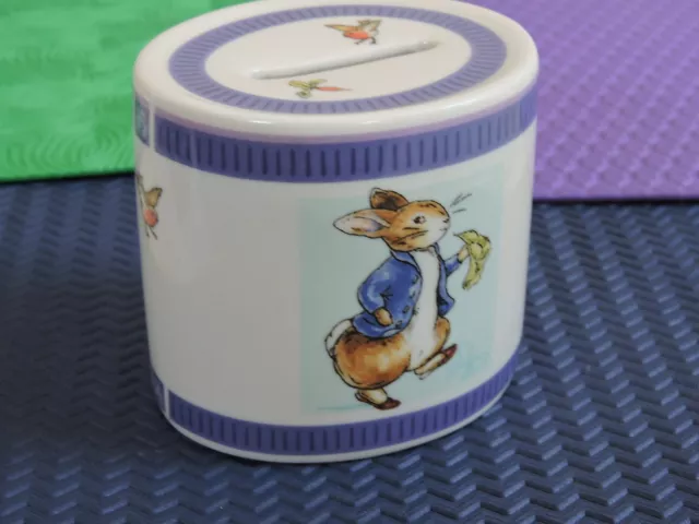 BEATRIX POTTER PETER RABBIT Wedgwood oval porcelain still BANK