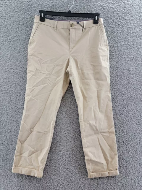 Tommy Hilfiger Hampton Chino Pants Women's 8 Khaki Waistband With Belt Loops