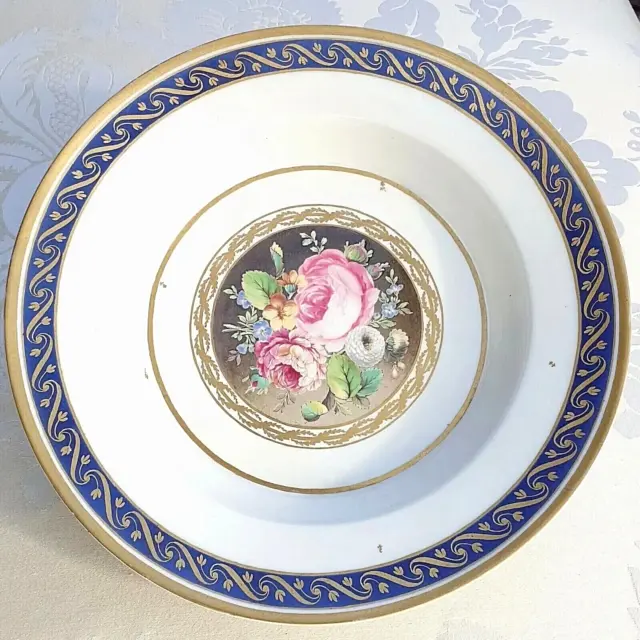 Antique Furstenberg Porcelain Bowl Handpainted Gilded Late 18Thc Early 19Th C.