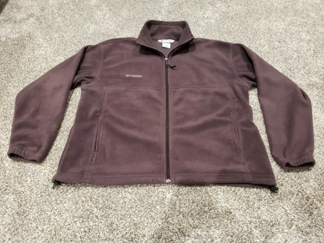 Columbia Men's Purple Full Zip Fleece Jacket Size XL w/ Zipper Pockets