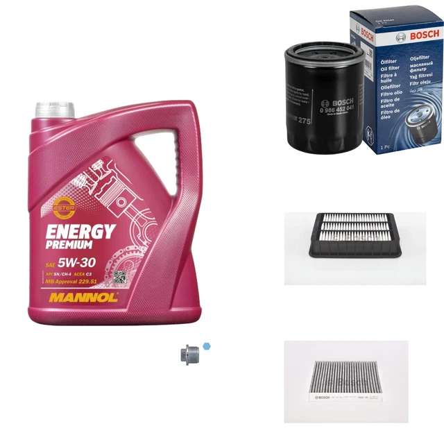 BOSCH Pacchetto di ispezione MANNOL 5L Energy Premium 5W-30 per