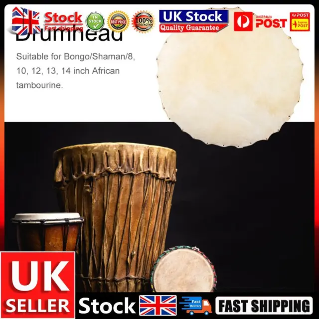 Drum Goat Skin Head for African Tambourine Percussion Drum Part (Diameter 370mm)