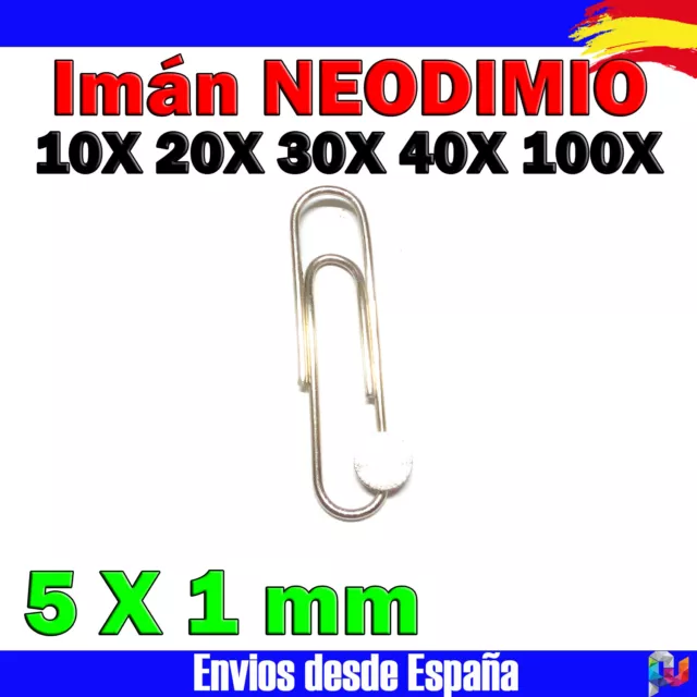 10x 20x 30x 40x 100x Imán de Neodimio 5 x 1 mm Imanes Neodimio IMAN MAGNETICO