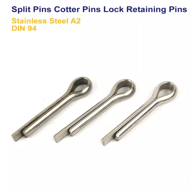 2.5mm x 45mm SPLIT PINS COTTER LOCK RETAINING PINS STAINLESS STEEL DIN 94