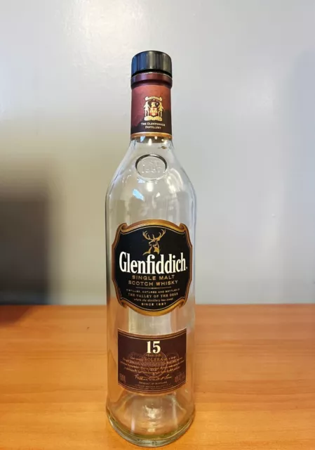 Glenfiddich Singal Malt Scotch Whisky 15 Years  ,Cannister (750Ml) Empty Bottle