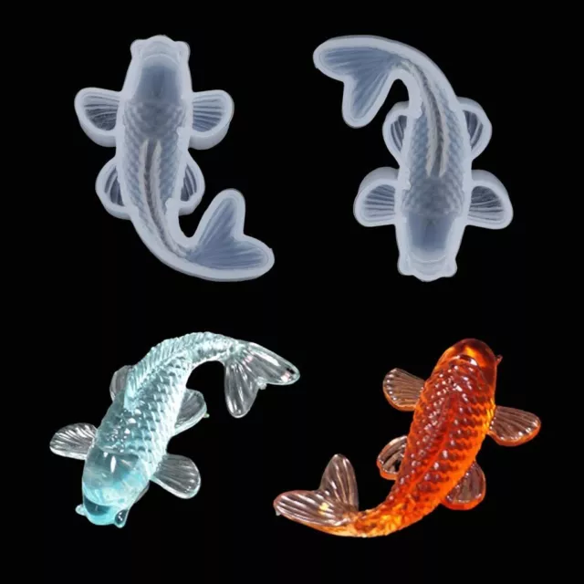 Koi Fish Silicone Jewelry Resin Making Epoxy Mold Casting Mould Craft Tool DIY
