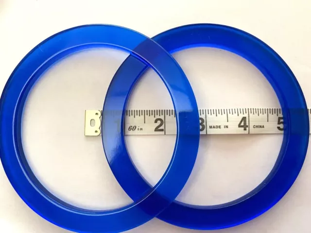 Pair (2) of Circular Shaped Bag Handles for Knitting or Sewing (Royal Blue)
