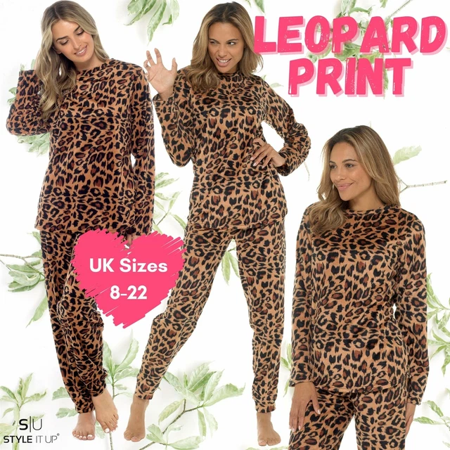 Ladies sales leopard pyjamas