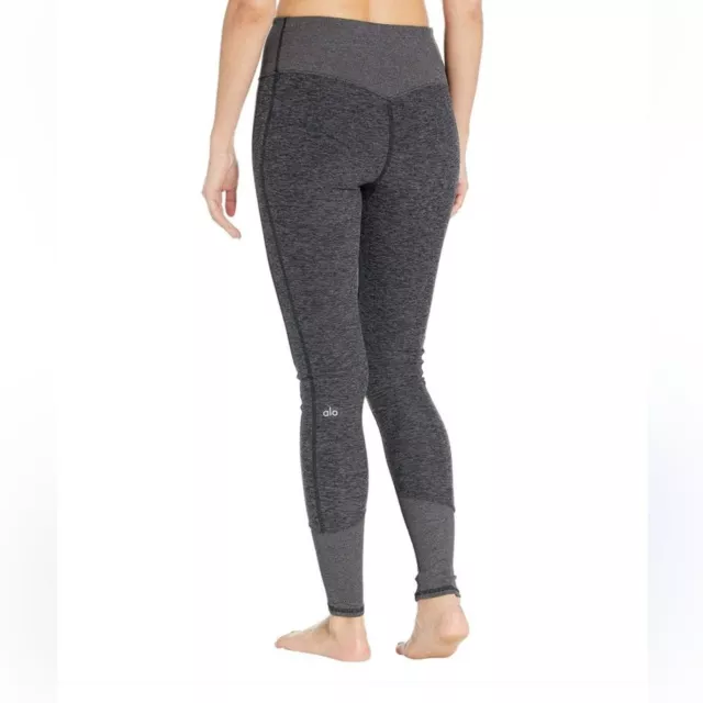 Alo Yoga Alosoft High Waist Lounge Leggings in Dark Heather Grey Size Small