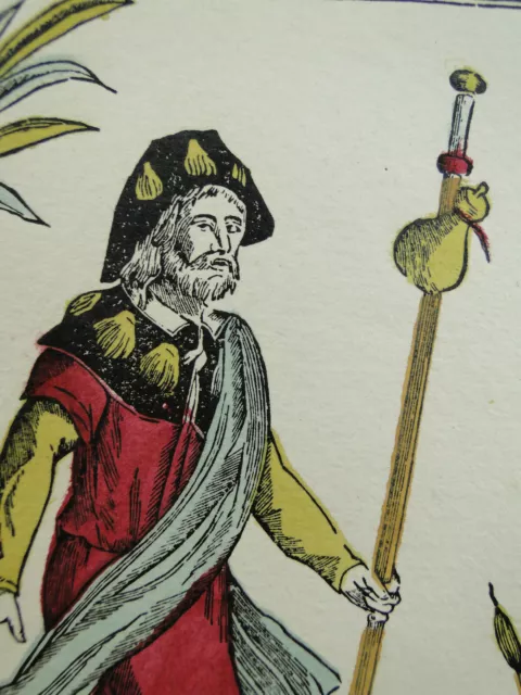 Imagerie Pellerin Epinal - Lot de 4 images - Pélerin en marche - XX°