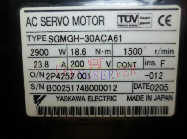 ONE Used Yaskawa AC Servo Motor SGMGH-30ACA61