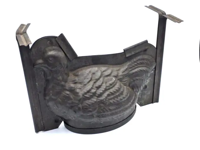 Antique GMT Co Chicken Hen Tin Metal Chocolate Candy Cake Mold Germany