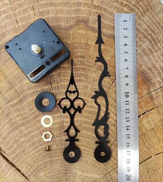 QUALITY SILENT QUARTZ DIY clock mechanism movement Kit LARGE LONG Hands ...