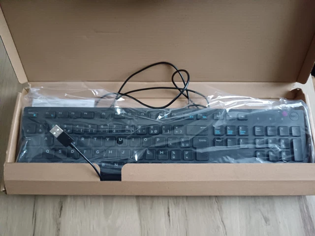 Clavier Mince Dell KB216 AZERTY Français, USB, Noir - Neuf, Fin Et Silencieux