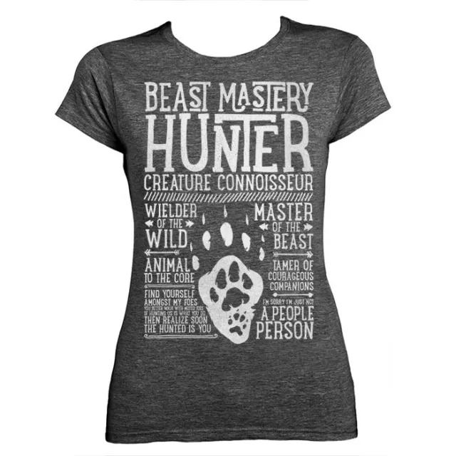 World of Warcraft / RPG inspired BEAST MASTERY HUNTER Ladies Fitted T-shirt