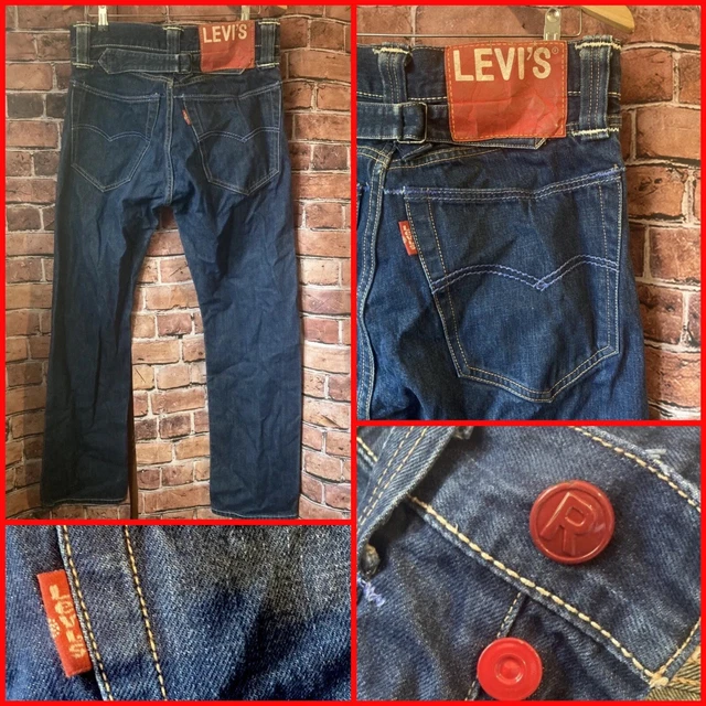 LEVI S RED LIMITED EDITION JEANS Large Red Tab Cinch Back R Button 34 32 350.00 PicClick UK