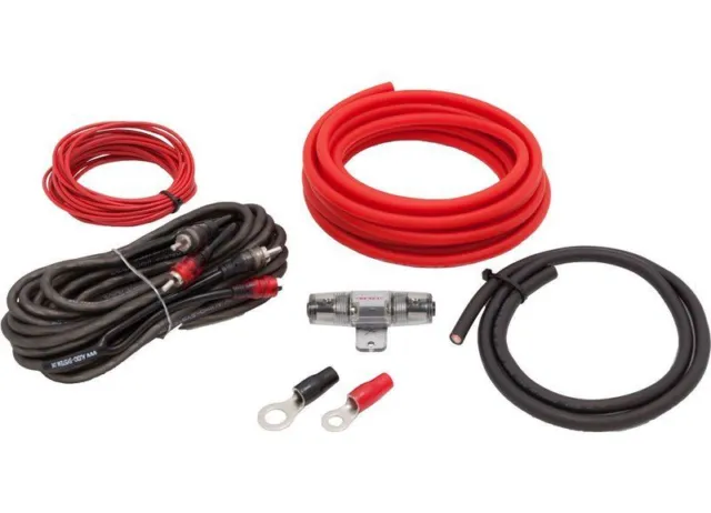 Sistema de Audio Ofc Juego Cables 20mm ² Kit Conexión Coche Amplificador Cobre