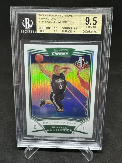 2008-09 Bowman Chrome - Russell Westbrook Rookie Refractor /499 BGS9.5 - OKC