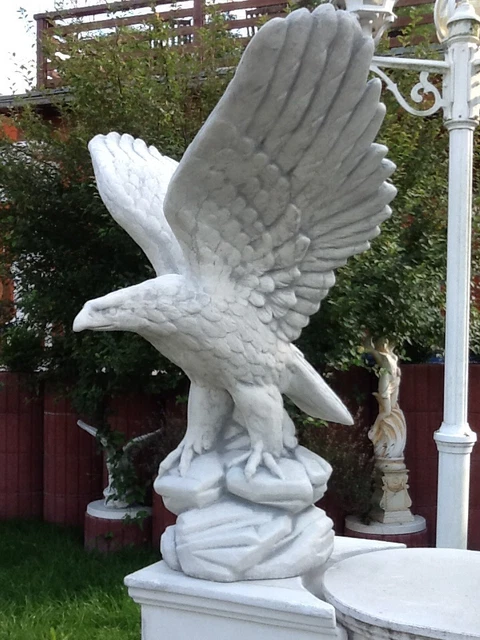 Edelstein Vogel Gartenfigur, Gartendeko, Steinfigur, Kleiner Adler, Steinguss, Vögel Gartendeko Figuren Groß Xxl