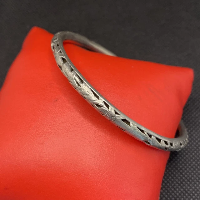 Bracelet Montre Gourmette En Argent Massif 925 - Maille Jonc Art Déco - Bijou Ancien