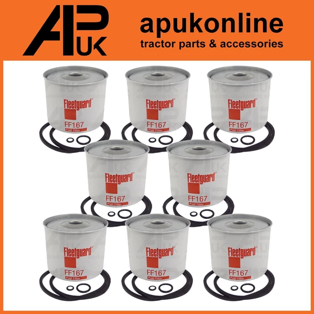 8x Fleetguard Fuel Filter for David Brown 770 780 880 900 950 990 995 Tractor