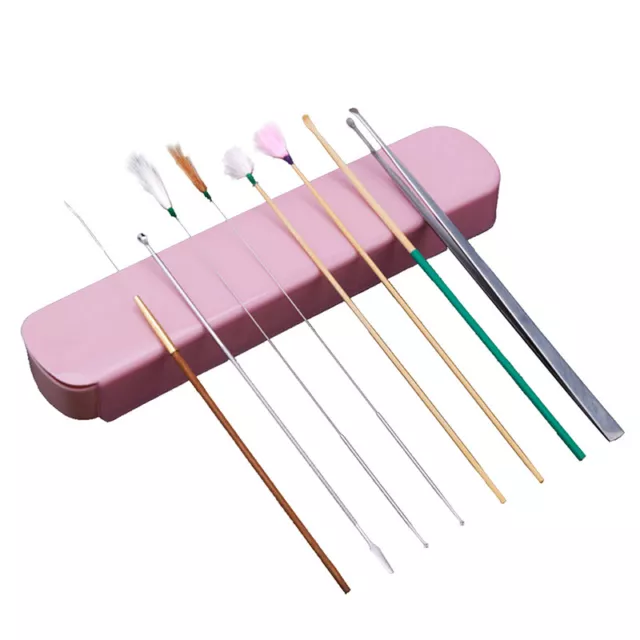 8pcs Ear Wax Pickers Set Ear Cleaner Spoon Wax Remover Removal Ear Cleaning -wf