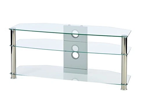 Supporto TV MMT vetro trasparente largo 1150 mm per plasmare LCD LED 3D fino a 55 pollici
