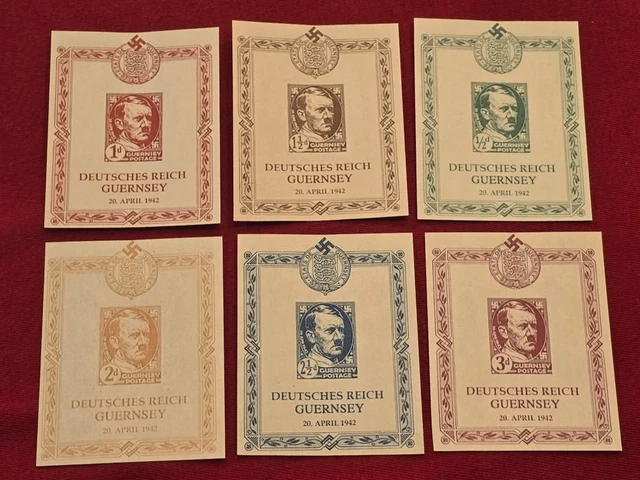 WW2 WWII GERMAN Third Reich NSDAP Nazi Adolf Hitler birthday stamp 1944 ...