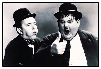 Hardy Laurel & Hardy Épais & Stupide Panneau Métallique Plaque avec Cordon 