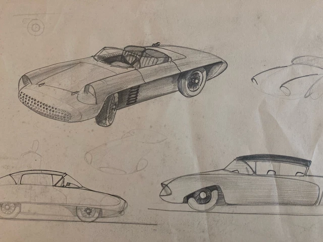 Dessin D'illustration D'une Voiture D'époque 50 | Vecteur Premium