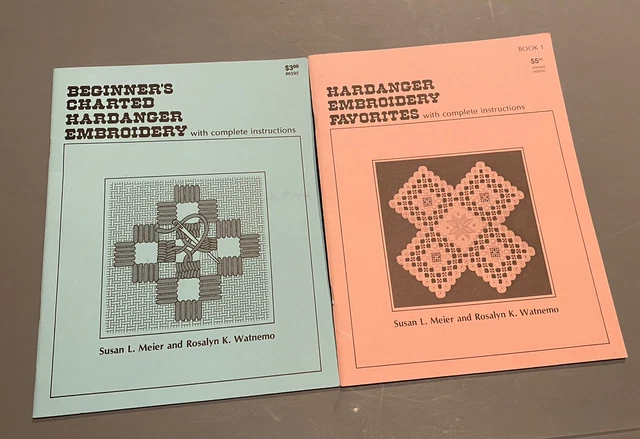 Lote de 2 bordados favoritos Hardanger