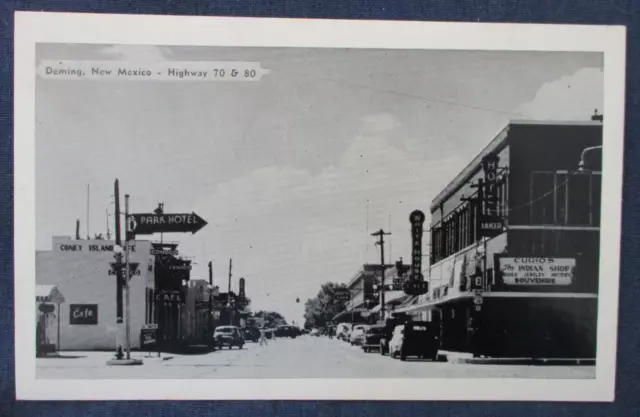 ca1940 Deming New Mexico Street Scene Postcard