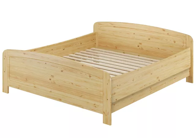 Cama para personas mayores extra alta 180x200 cama doble cama de madera maciza cama de invitados madera 3