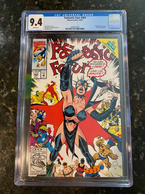Fantastic Four #369 CGC NM 9.4 White Pages Infinity War Thanos