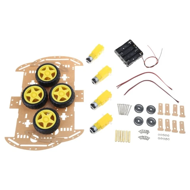 4WD ULTRASONIC MODULE Kit Toys Robot Car Chassis with Speed Encoders ...