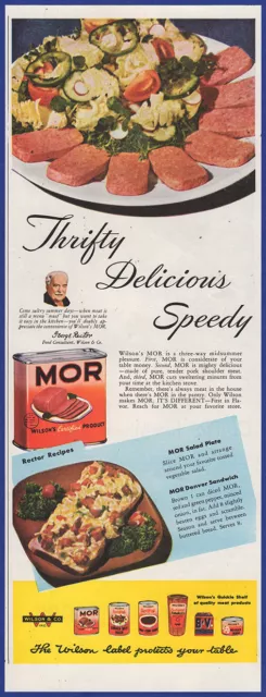 Vintage 1947 Wilson & Co. MOR Canned Meat Ephemera 1940's Print Ad