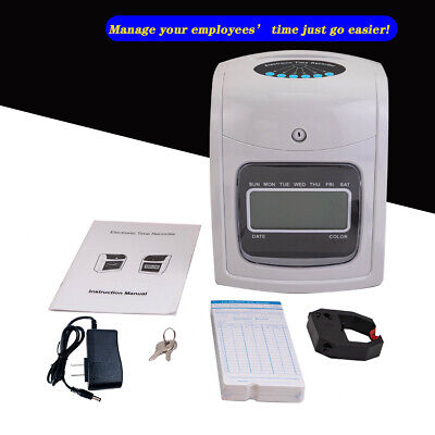 Time Attendance Access Control Employee Attendance Punch Card Machine Transl with Ringtone Reminder Electronic Time Clock 125KHz 2.4in TFT LCD Screen 