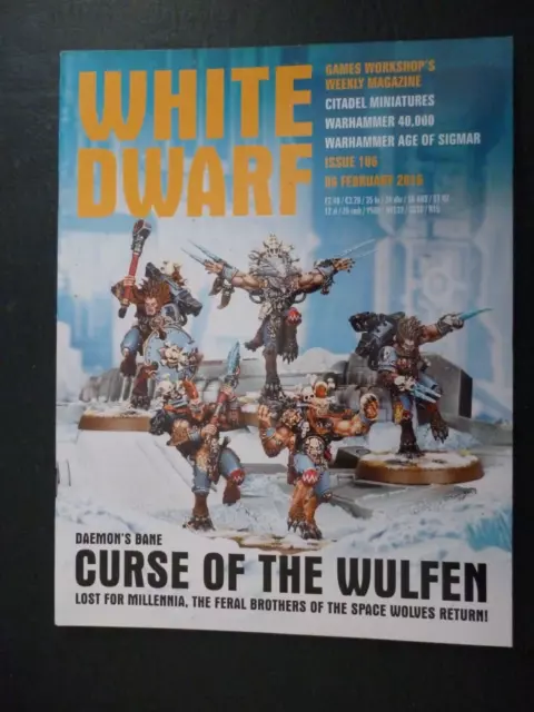 white dwarf weekly Issue 106 , 06 February 2016 in good condition.