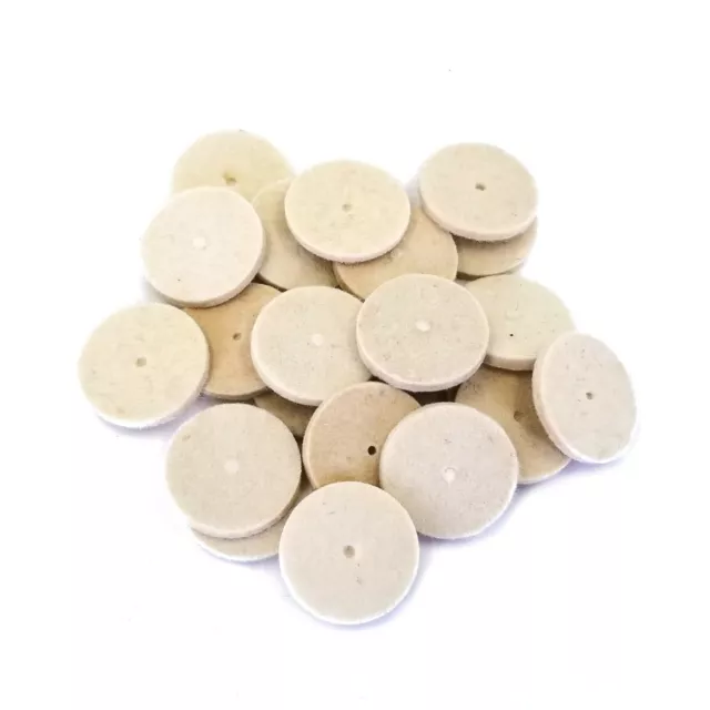 Unmounted 1" Square Edge Hard Felt Wheel Buff Jewelry Buffing Polishing - 25pcs