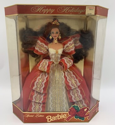 MATTEL 1997 10TH Anniversary Special Edition HAPPY HOLIDAYS BARBIE