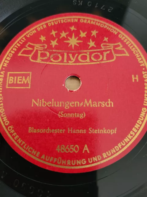Schellackplatte, Hanns Steinkopf, Nibelungen-Marsch + Kaiserjäger-Marsch