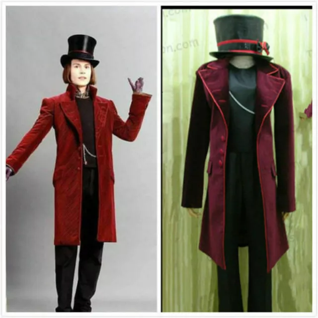 COSTUME COSPLAY CHARLIE and the Chocolate Factory Willy Wonka/Spedizione  gratuita EUR 58,28 - PicClick IT