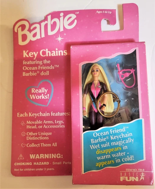 Barbie Keychains 721-0 Ocean Friend Barbie Doll Basic Fun 1996 NIP & accessories