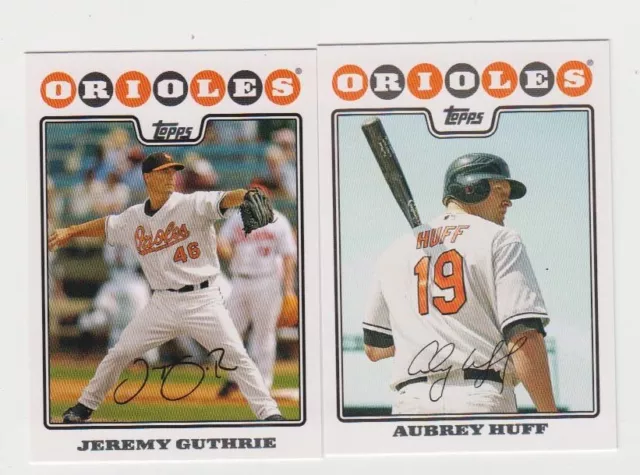 2008 Topps Baseball MLB cards - Pick your Team Set with Updates